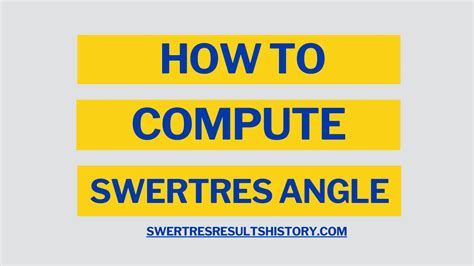 how to compute swertres angle
